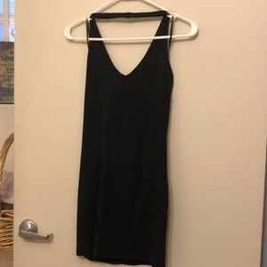 Black halter bodycon dress